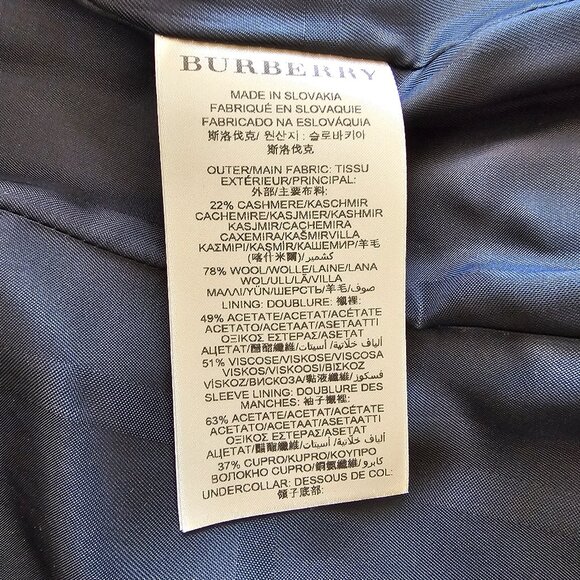 Burberry London Wool Cashmere Coat - Black - Sz UK2/US0/IT34 - Picture 5 of 16